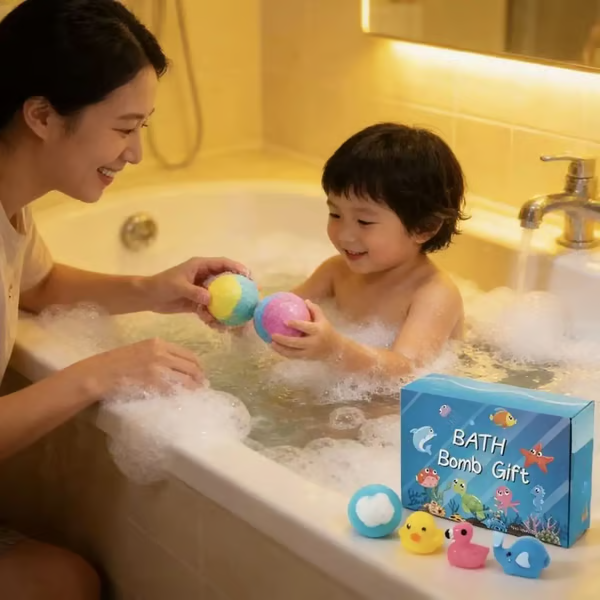 12-Pack Kids Bath Bombs with Surprise Spring Toys Inside - Easter Basket Stuffers for Boys & Girls - Skin-Soothing Bath Fizzies Gift Set (Ages 3+)