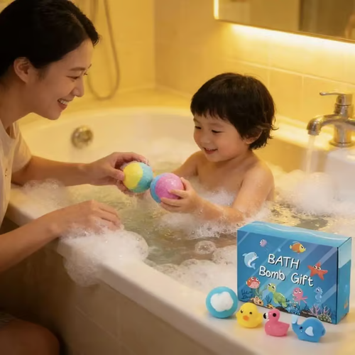 12-Pack Kids Bath Bombs with Surprise Spring Toys Inside - Easter Basket Stuffers for Boys & Girls - Skin-Soothing Bath Fizzies Gift Set (Ages 3+)