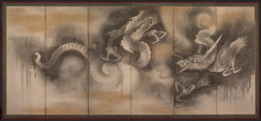 Dragon by Soga Nichokuan (Japanese) - Classic Art canvas print