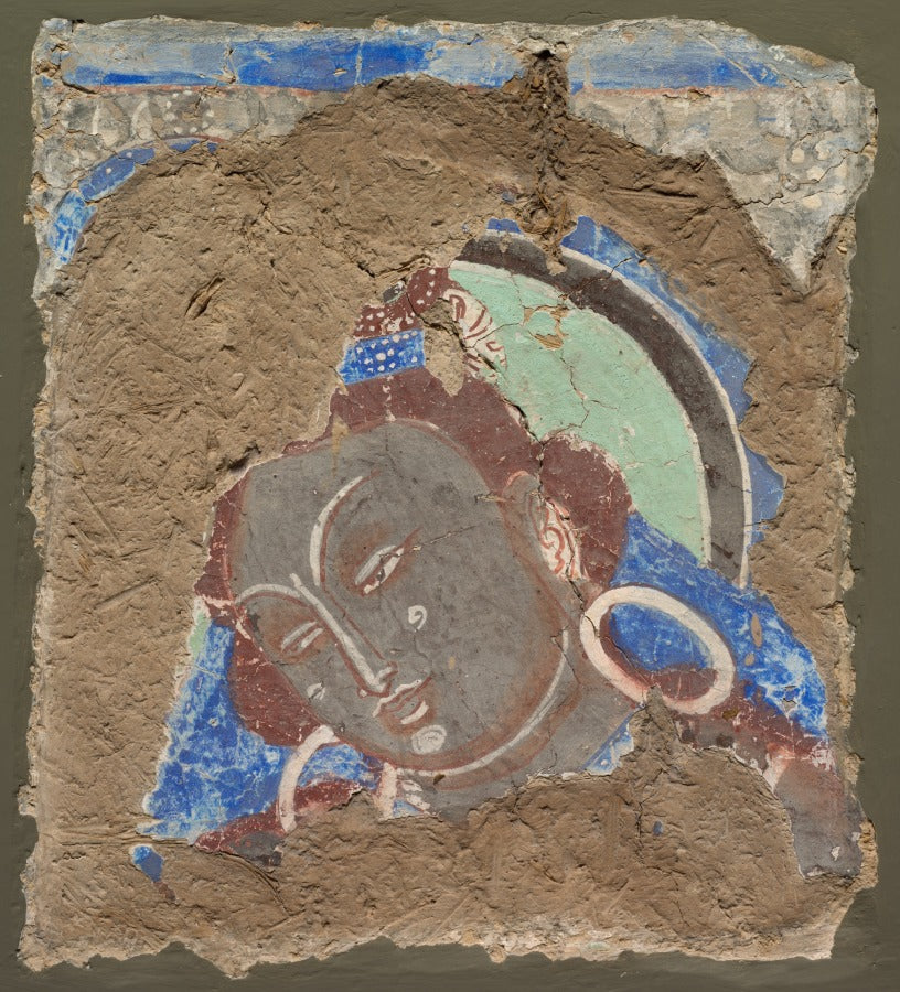 Fragment with a Head of Bodhisattva by  - Classic Art canvas print