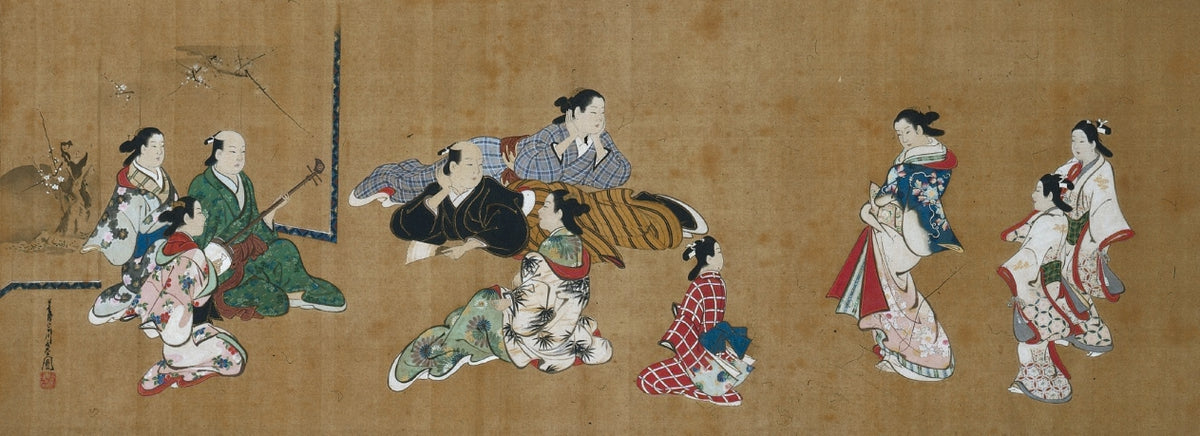 Entertainment Scene by Miyagawa Chōshun (Japanese, 1683–1753) - Classic Art canvas print