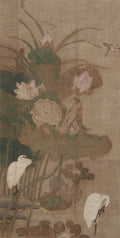 Lotuses, Insects, and Birds by  - Classic Art canvas print