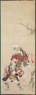 Spring Dancers Manzai by Miyagawa Chōshun (Japanese, 1683–1753) - Classic Art canvas print