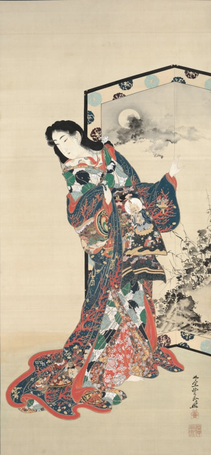 Hell Courtesan by Kawanabe Kyōsai (Japanese, 1831–1889) - Classic Art canvas print