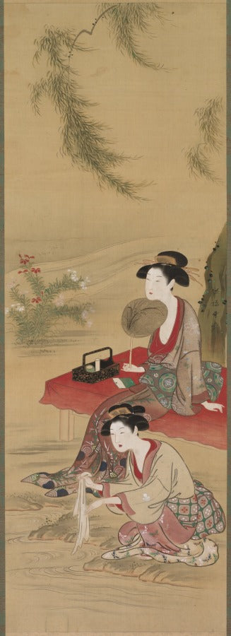 Beneath the Willow by Tsukioka Sessai (Japanese, d. 1839) - Classic Art canvas print
