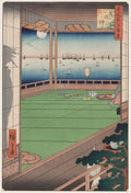 The Moon-Viewing Promontory, from One Hundred Views of Famous Places in Edo by Utagawa Hiroshige (Japanese, 1797–1858) - Ukiyo-e canvas print