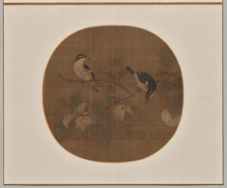 Birds on a Peach Branch by  - Classic Art canvas print