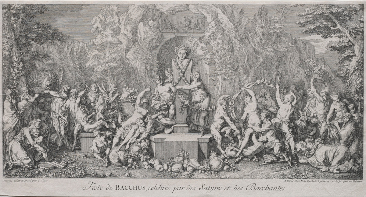 The Four Festivals  Festival of Bacchus by Claude Gillot (French, 1673–1722) - Classic Art canvas print