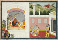 King Bana in his court, from an Usha-Aniruddha by  - Classic Art canvas print