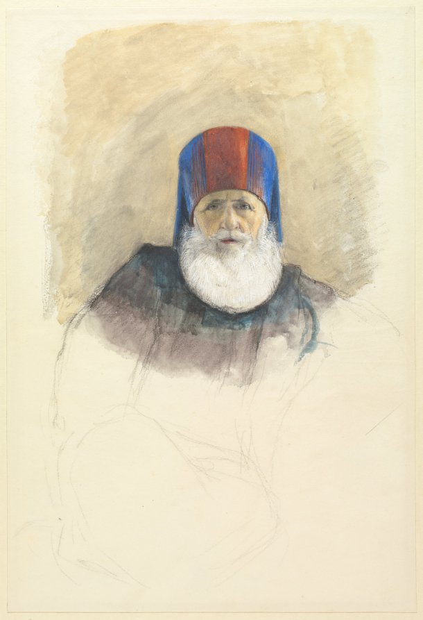 Study for Mehmet Ali Pasha by John Frederick Lewis (British, 1805–1876) - Classic Art canvas print