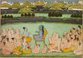 Hindu God Krishna Talking to Elders by  - Classic Art canvas print