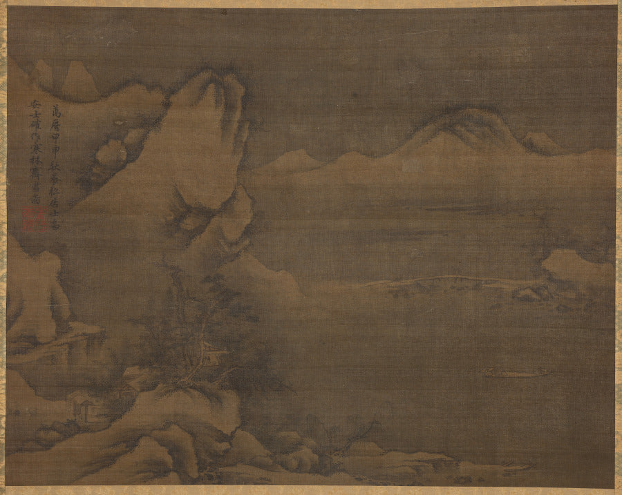 Snowscape with Figures by Kim Si (Korean, 1524–1593) - Classic Art canvas print