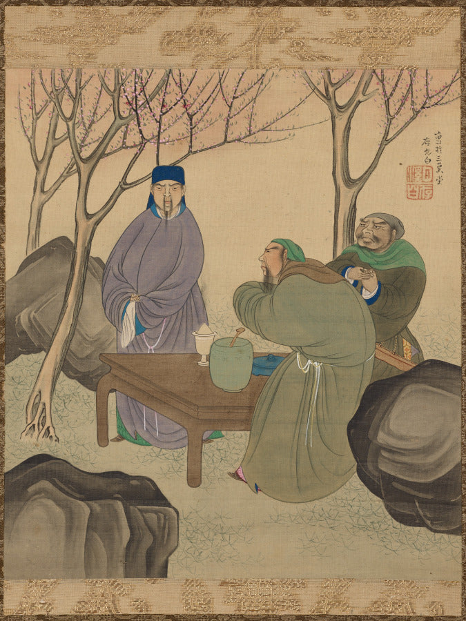 Oath of the Peach Garden, from Romance of the Three Kingdoms by Matsumura Goshun (Japanese, 1752–1811) - Classic Art canvas print