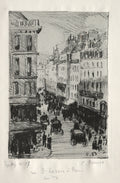 Rue Saint-Lazare, Paris by Camille Pissarro (French, 1830–1903) - Impressionist canvas print