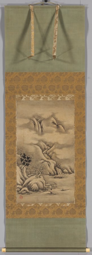 Seasonal Landscapes Winter by Kano Hideyori (Japanese, active mid- to late 1500s) - Classic Art canvas print