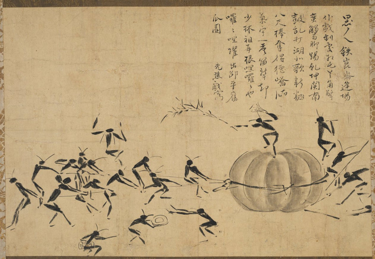 Festival of Insects by Motsurin Jōtō (Japanese, d. 1492) - Classic Art canvas print