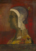 Symbolic Head by Odilon Redon (French, 1840–1916) - Symbolist canvas print