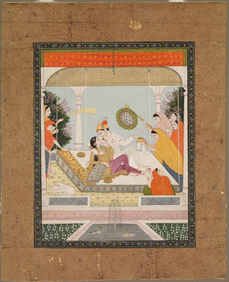 Raja with his beloved by  - Classic Art canvas print