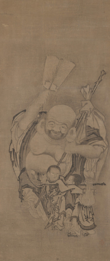 Hotei with Daoist Immortals Hotei by Kyūseki Tomonobu (Japanese, 1653–1721) - Classic Art canvas print
