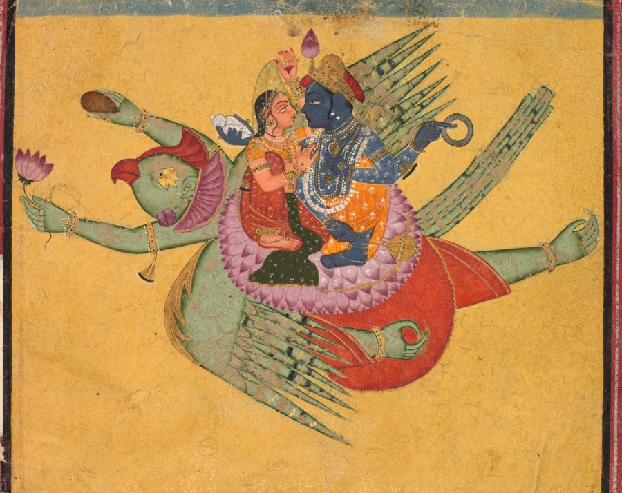Vishnu and Lakshmi on Garuda by  - Classic Art canvas print