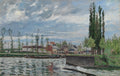 The Lock at Pontoise by Camille Pissarro (French, 1830–1903) - Impressionist canvas print