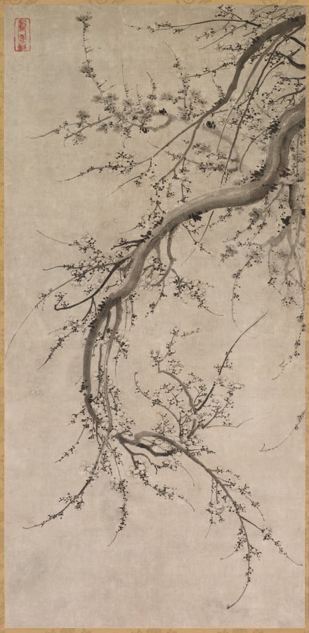 Prunus by Kano Einō (Japanese, 1631–1697) - Classic Art canvas print