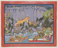 Tiger Hunt of Ram Singh II by  - Classic Art canvas print