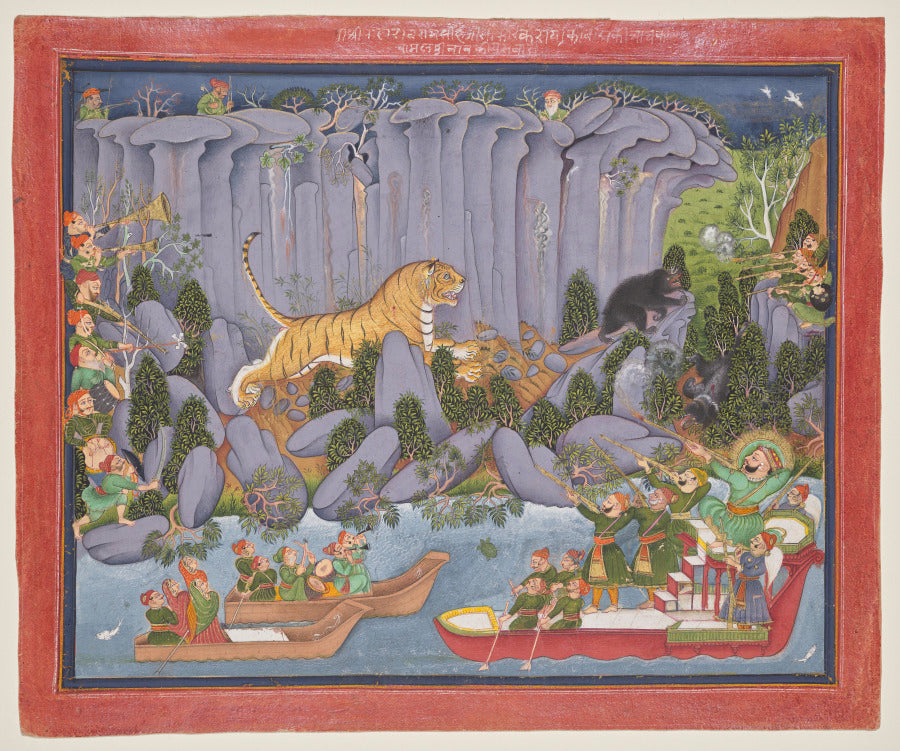 Tiger Hunt of Ram Singh II by  - Classic Art canvas print