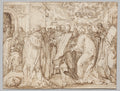 The Parable of the Tribute Money by Master of the Egmont Albums (Netherlandish, 1480-1620) - Classic Art canvas print