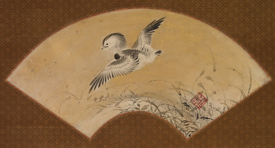 Duck in Flight by Shikibu Terutada (Japanese, active mid-1500s) - Classic Art canvas print