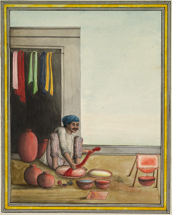 Man Dyeing Cloth by  - Classic Art canvas print