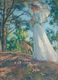On Bos'n's Hill by Edmund C. Tarbell (American, 1862–1938) - Classic Art canvas print