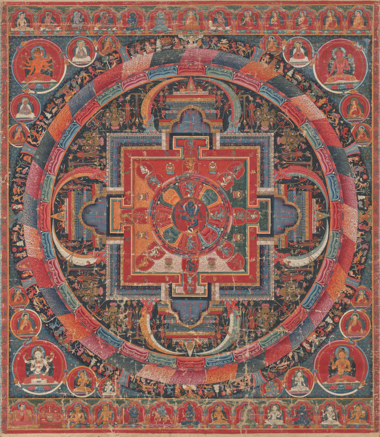 Twenty-three Deity Nairatma Mandala by  - Classic Art canvas print