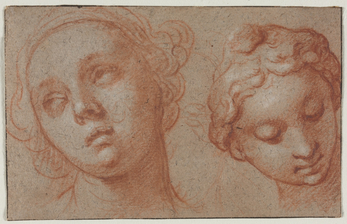 Two Female Heads by Abraham Bloemaert (Dutch, 1566–1651) - Classic Art canvas print