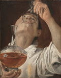 Boy Drinking by Annibale Carracci (Italian, c. 1560–1609) - Classic Art canvas print