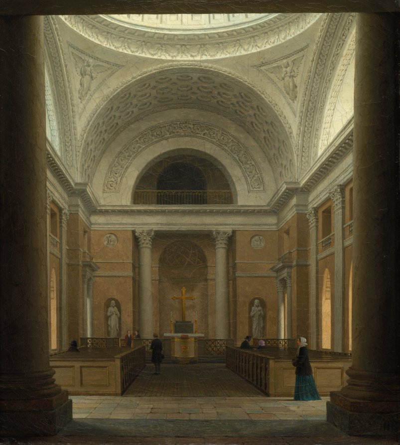 The Slotskirken of Christiansborg, Copenhagen by Heinrich Hansen (Danish, 1821–1890) - Classic Art canvas print