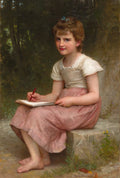 A Calling by William Adolphe Bouguereau (French, 1825–1905) - Academic canvas print
