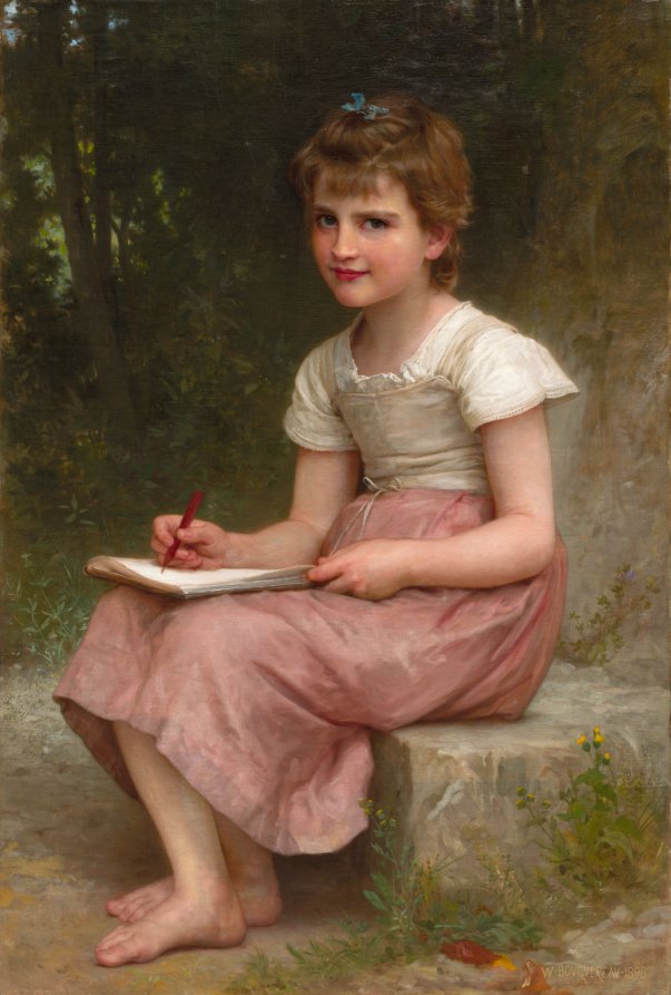 A Calling by William Adolphe Bouguereau (French, 1825–1905) - Academic canvas print