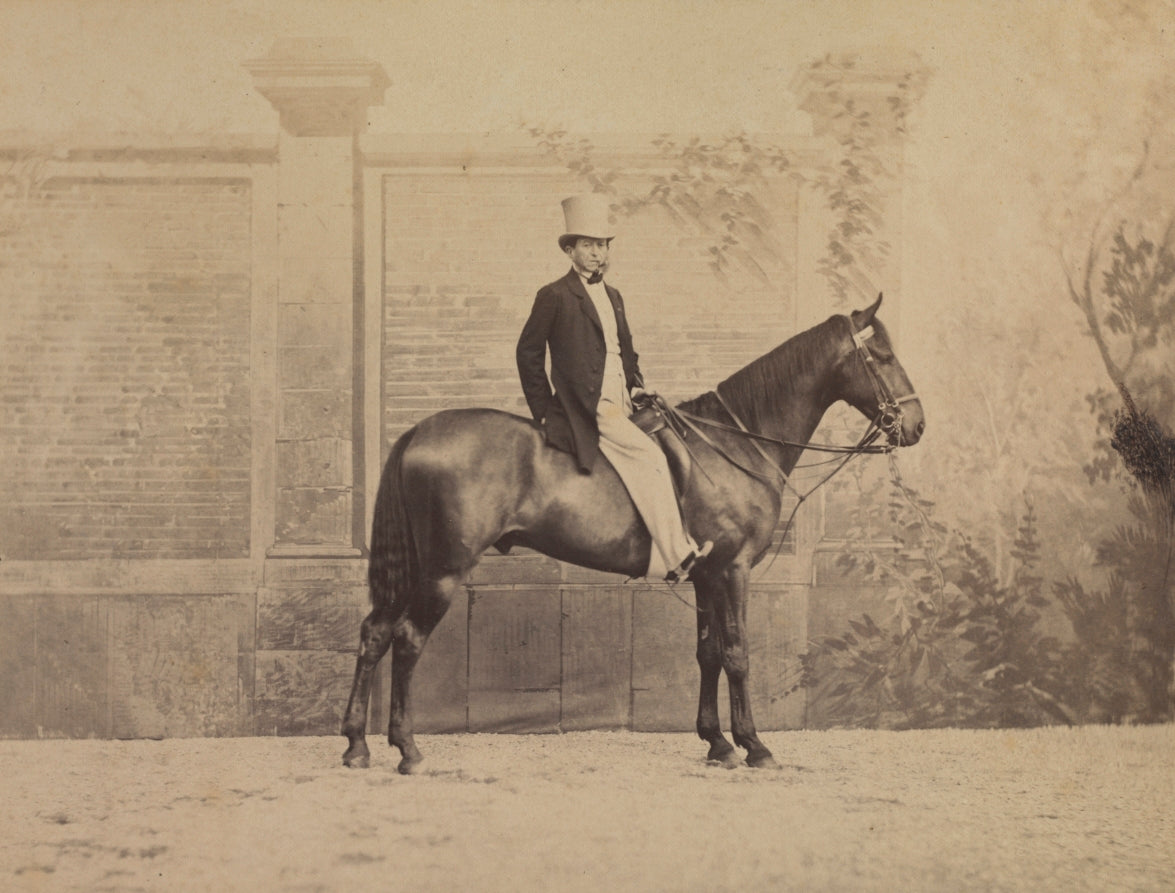 Man on a Horse by Nadar (French, 1820–1910) - Classic Art canvas print