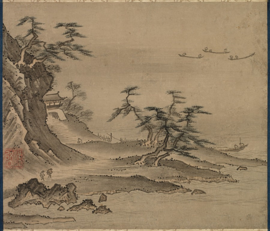 View of Xiao Xiang by Kenkō Shōkei (Japanese, active 1478–1506) - Classic Art canvas print