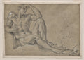 Hercules Resting recto Footed Vessel with Handle verso by Annibale Carracci (Italian, c. 1560–1609) - Classic Art canvas print