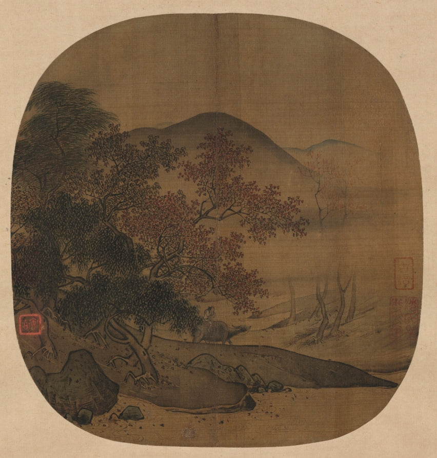 Buffalo and Boy in Autumnal Landscape by Yan Ciping (Chinese, active 1164–1187) - Classic Art canvas print
