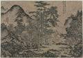 Writing Books under the Pine Trees by Wang Meng (Chinese, c. 1308–1385) - Classic Art canvas print