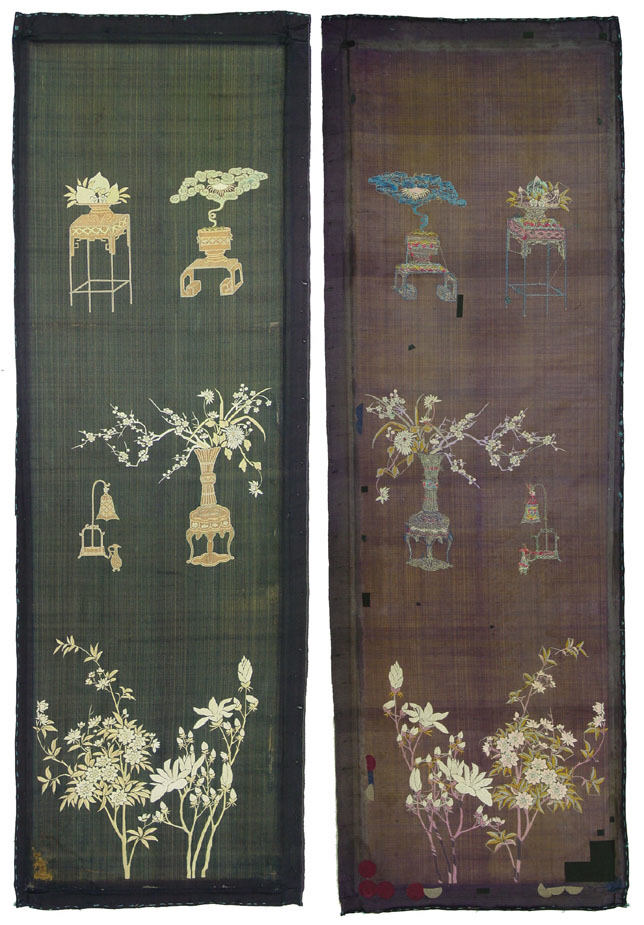 Embroidered Panel from set of four by  - Classic Art canvas print