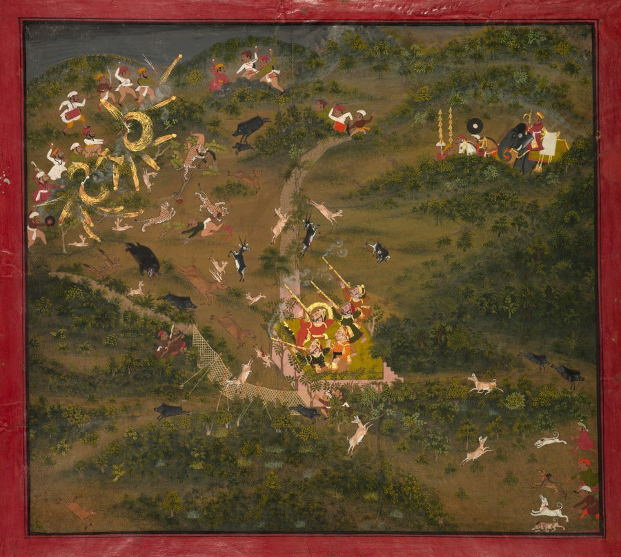 Maharana Jagat Singh II Hunting by Jugarsi, son of Jiva (Indian, active mid-1700s) - Classic Art canvas print