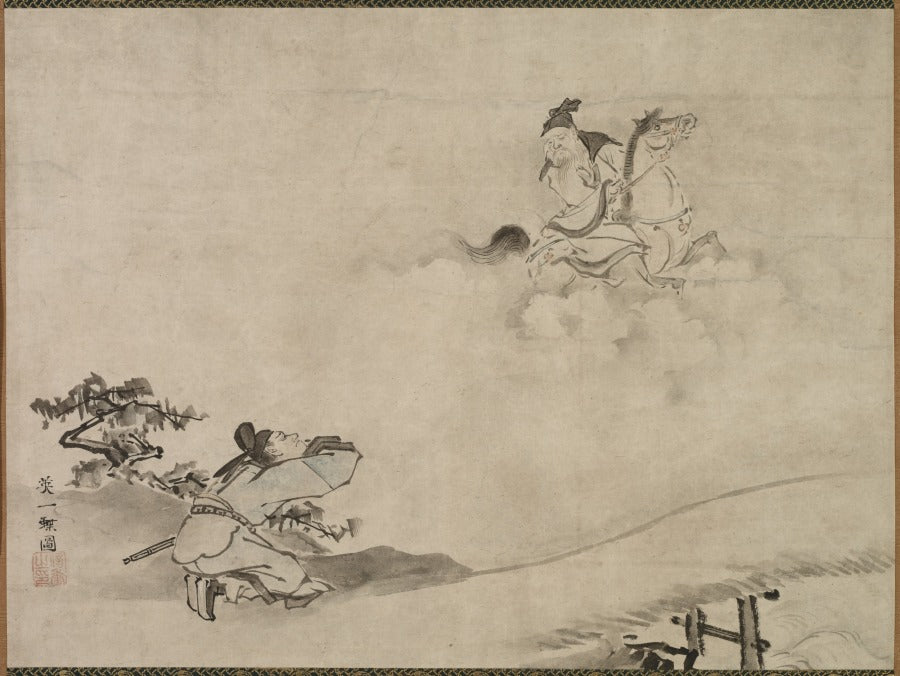 Daoist Immortal by Hanabusa Itchō (Japanese, 1652–1724) - Classic Art canvas print