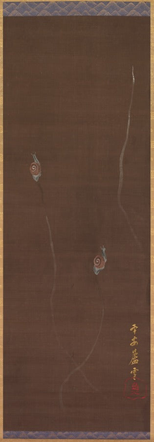 Snails by Nagasawa Rosetsu (Japanese, 1754–1799) - Classic Art canvas print