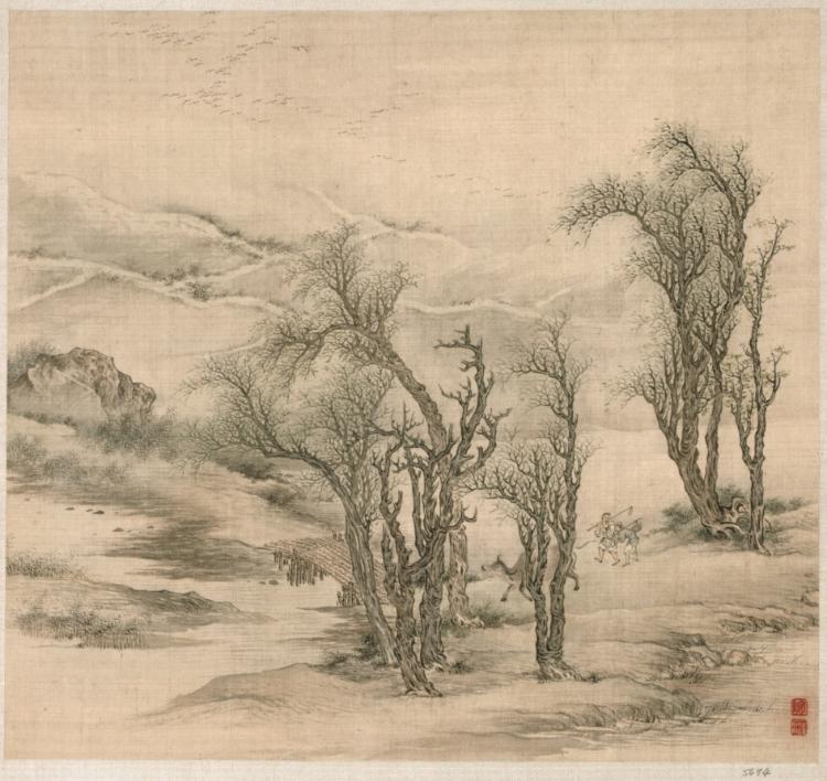 Returning Peasants in a Spring Evening by Tao Hong (Chinese, active c. 1610–1640) - Classic Art canvas print
