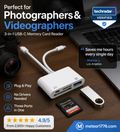 3-in-1 USB-C Memory Card Reader