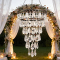 Solar-powered suspended acrylic crystal chandelier
